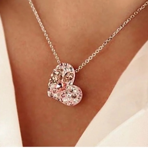 Swarovski Jewelry - Swarovski Alana Pink Crystal Heart Necklace